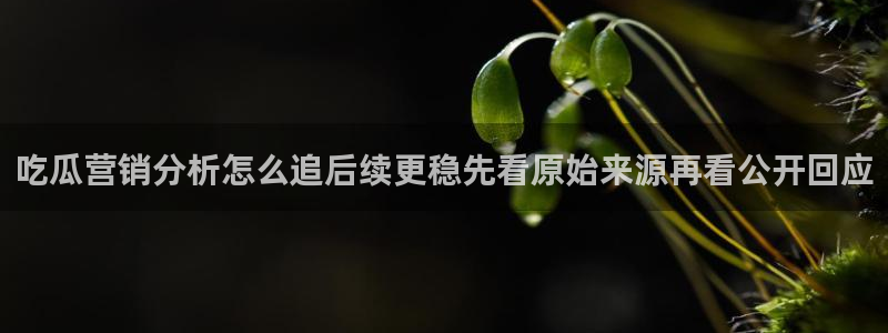 网红吃瓜:吃瓜营销分析怎么追后续更稳先看原始来源再看公开回应